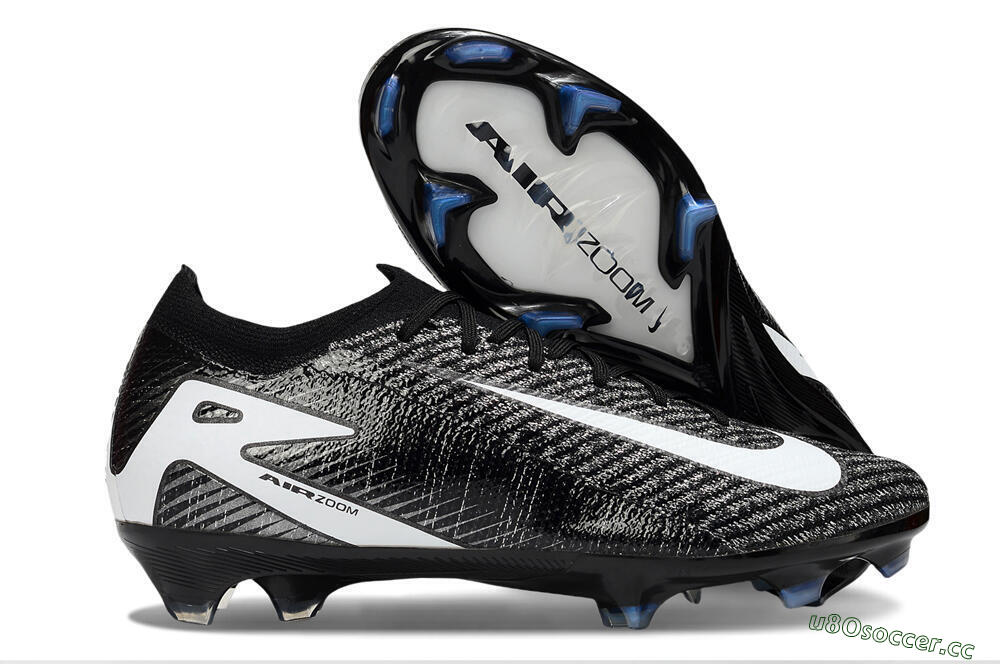 Men's Nike Air Zoom Mercurial Vapor 16 Elite FG Firm Ground Low-Tops Football Boots - Black/White 2