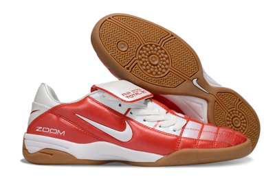 Men's Nike Air Zoom Total 90 III IC Indoor & Futsal Low-Tops Football Shoes - White/Red