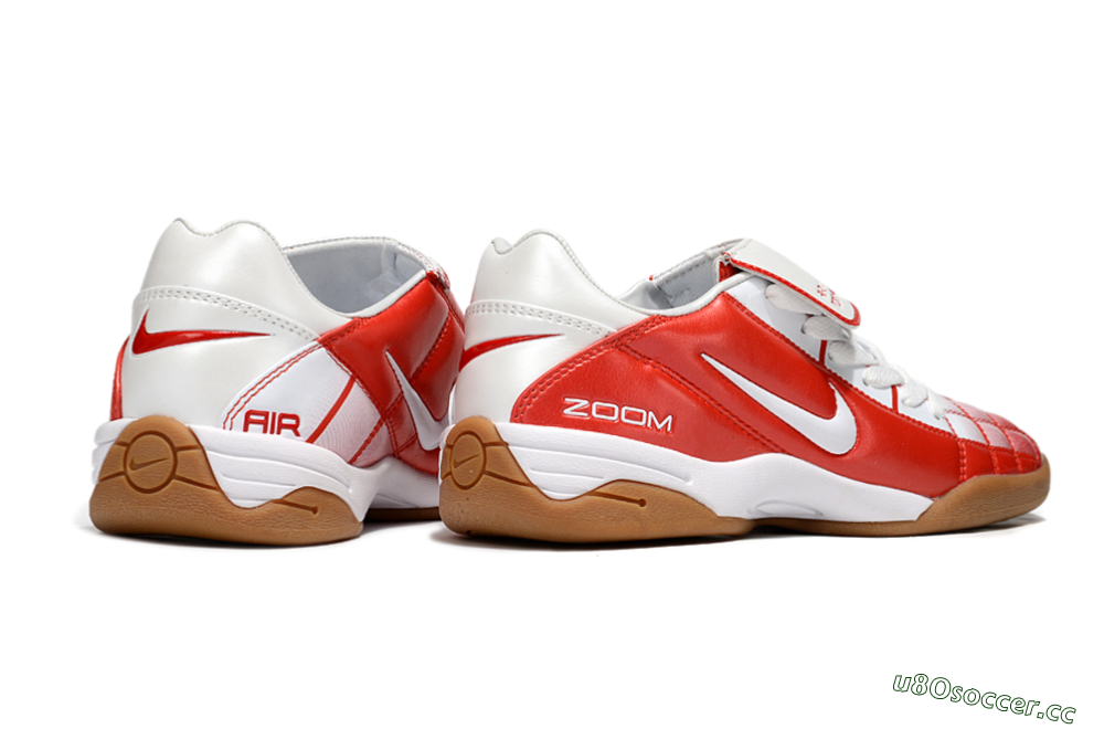 Men's Nike Air Zoom Total 90 III IC Indoor & Futsal Low-Tops Football Shoes - White/Red 6