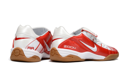 Men's Nike Air Zoom Total 90 III IC Indoor & Futsal Low-Tops Football Shoes - White/Red