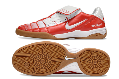 Men's Nike Air Zoom Total 90 III IC Indoor & Futsal Low-Tops Football Shoes - White/Red