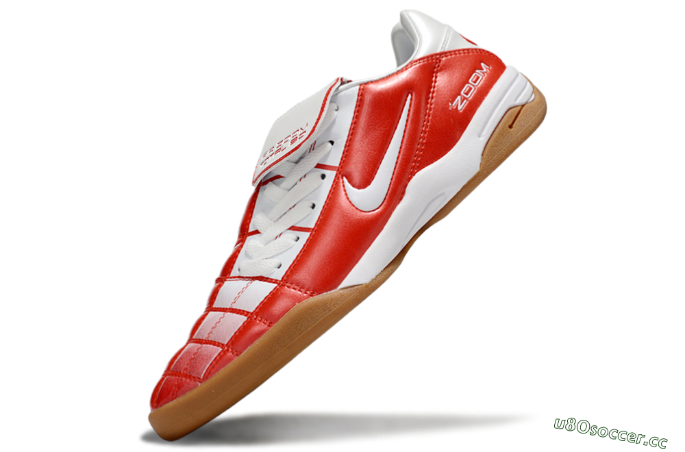 Men's Nike Air Zoom Total 90 III IC Indoor & Futsal Low-Tops Football Shoes - White/Red 5