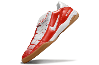 Men's Nike Air Zoom Total 90 III IC Indoor & Futsal Low-Tops Football Shoes - White/Red