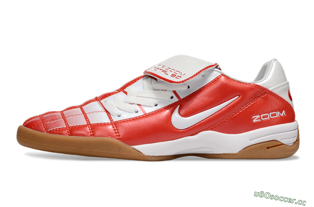 Men's Nike Air Zoom Total 90 III IC Indoor & Futsal Low-Tops Football Shoes - White/Red 0