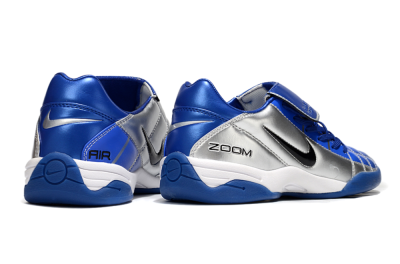 Men's Nike Air Zoom Total 90 III IC Indoor & Futsal Low-Tops Football Shoes - Silver/Black/Blue