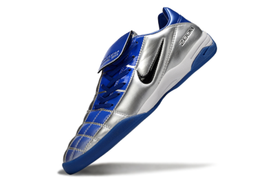 Men's Nike Air Zoom Total 90 III IC Indoor & Futsal Low-Tops Football Shoes - Silver/Black/Blue