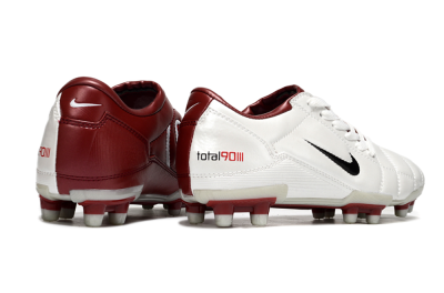 Men's Nike Total 90 III FG Firm Ground Low-Tops Football Boots - White/Black/Red