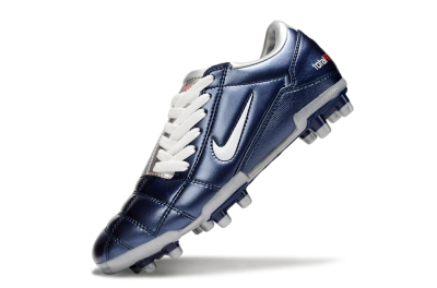 Men's Nike Total 90 III FG Firm Ground Low-Tops Football Boots - Blue/White