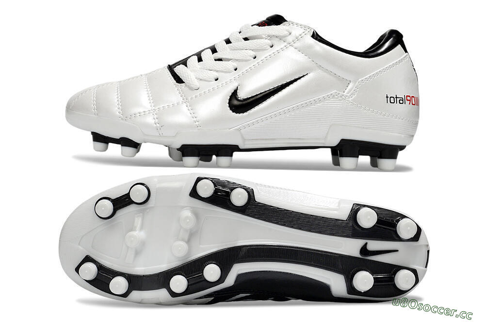 Men's Nike Total 90 III FG Firm Ground Low-Tops Football Boots - White/Black 1