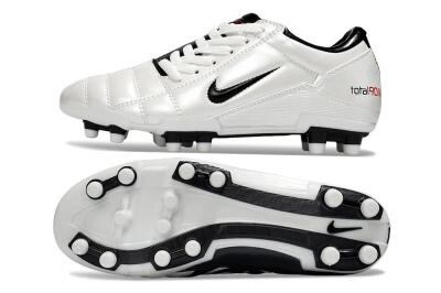 Men's Nike Total 90 III FG Firm Ground Low-Tops Football Boots - White/Black
