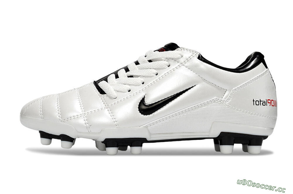 Men's Nike Total 90 III FG Firm Ground Low-Tops Football Boots - White/Black 0