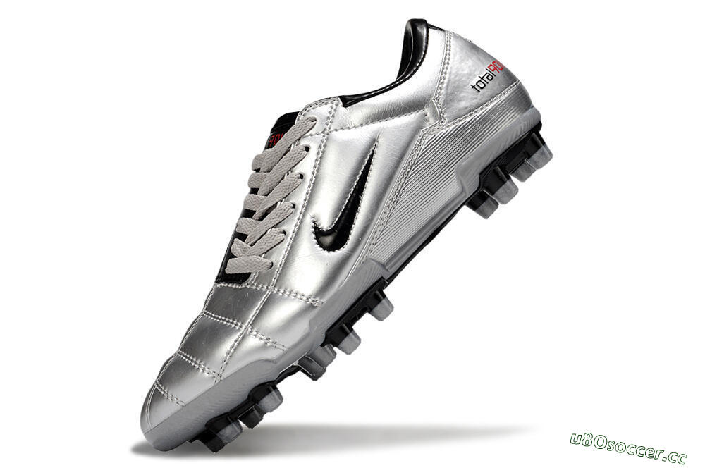 Men's Nike Total 90 III FG Firm Ground Low-Tops Football Boots - Silver/Black 5