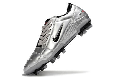Men's Nike Total 90 III FG Firm Ground Low-Tops Football Boots - Silver/Black