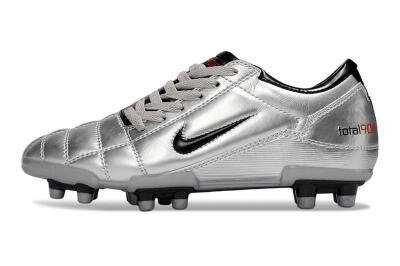 Men's Nike Total 90 III FG Firm Ground Low-Tops Football Boots - Silver/Black