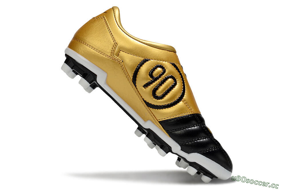 Men's Nike Total 90 III FG Firm Ground Low-Tops Football Boots - Black/Gold/White 4