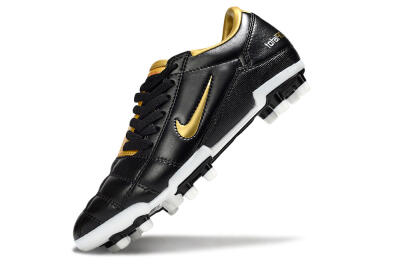 Men's Nike Total 90 III FG Firm Ground Low-Tops Football Boots - Black/Gold/White
