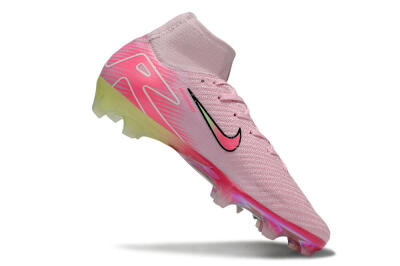 Unisex Nike Air Zoom Mercurial Superfly 10 Elite FG Firm Ground High-Tops Football Boots - Pink/Black/Yellow