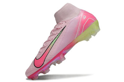 Unisex Nike Air Zoom Mercurial Superfly 10 Elite FG Firm Ground High-Tops Football Boots - Pink/Black/Yellow