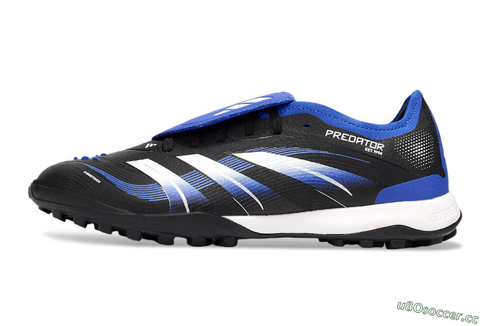 Men's Adidas Predator 25 Elite Foldover Tongue TF Artificial Turf Low-Tops Football Shoes - Black/Blue/White 0