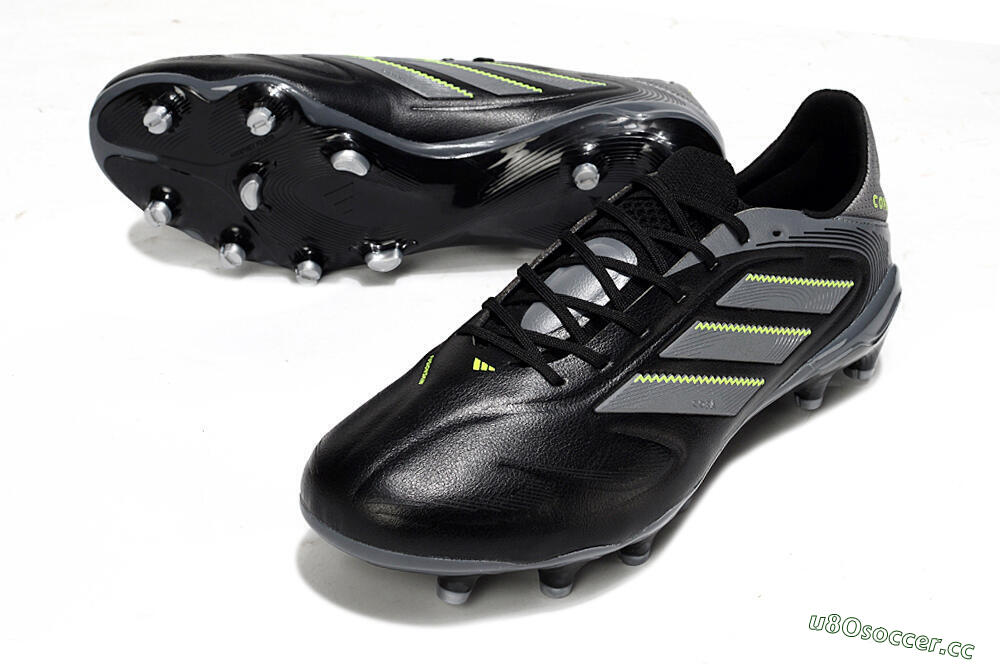 Men's Adidas Copa Pure 3 Elite FG Firm Ground Low-Tops Football Boots - Black/Grey/Yellow 3