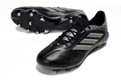 Men's Adidas Copa Pure 3 Elite FG Firm Ground Low-Tops Football Boots - Black/Grey/Yellow