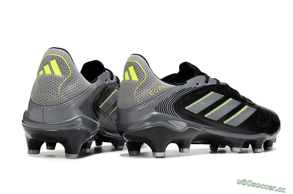 Men's Adidas Copa Pure 3 Elite FG Firm Ground Low-Tops Football Boots - Black/Grey/Yellow 6