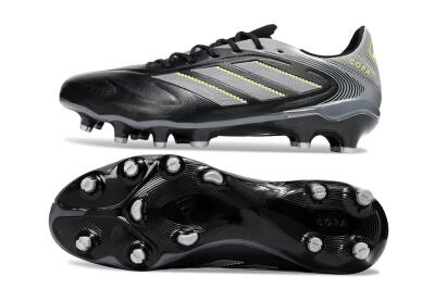 Men's Adidas Copa Pure 3 Elite FG Firm Ground Low-Tops Football Boots - Black/Grey/Yellow