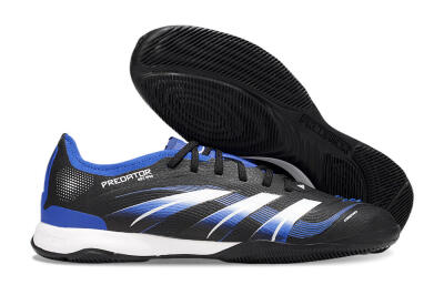 Men's Adidas Predator 25 Elite IC Indoor & Futsal Low-Tops Football Shoes - Black/Blue/White