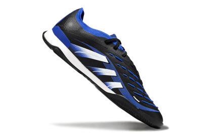 Men's Adidas Predator 25 Elite IC Indoor & Futsal Low-Tops Football Shoes - Black/Blue/White