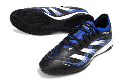 Men's Adidas Predator 25 Elite IC Indoor & Futsal Low-Tops Football Shoes - Black/Blue/White