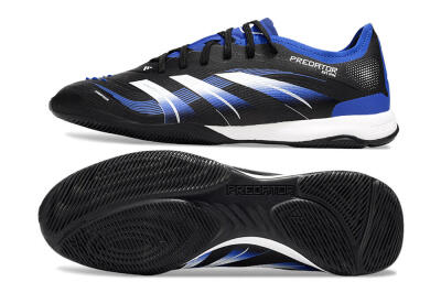 Men's Adidas Predator 25 Elite IC Indoor & Futsal Low-Tops Football Shoes - Black/Blue/White