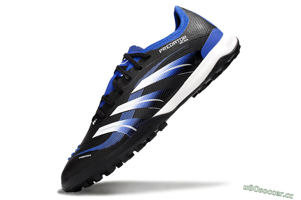 Men's Adidas Predator 25 Elite TF Artificial Turf Low-Tops Football Shoes - Black/Blue/White 5