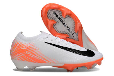 Men's Nike Air Zoom Mercurial Vapor 16 Elite FG Firm Ground Low-Tops Football Boots - White/Black/Orange