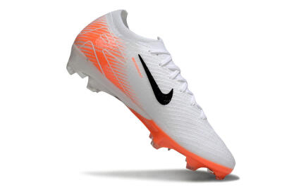 Men's Nike Air Zoom Mercurial Vapor 16 Elite FG Firm Ground Low-Tops Football Boots - White/Black/Orange