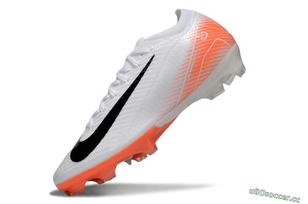 Men's Nike Air Zoom Mercurial Vapor 16 Elite FG Firm Ground Low-Tops Football Boots - White/Black/Orange 5