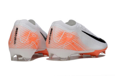 Men's Nike Air Zoom Mercurial Vapor 16 Elite FG Firm Ground Low-Tops Football Boots - White/Black/Orange