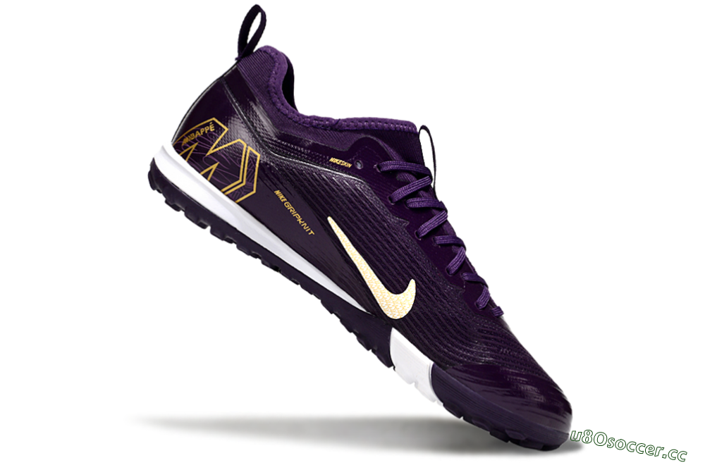 Men's Nike Air Zoom Mercurial Vapor 16 Elite TF Artificial Turf Low-Tops Football Shoes - Purple/White/Gold 4
