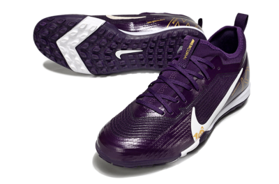 Men's Nike Air Zoom Mercurial Vapor 16 Elite TF Artificial Turf Low-Tops Football Shoes - Purple/White/Gold