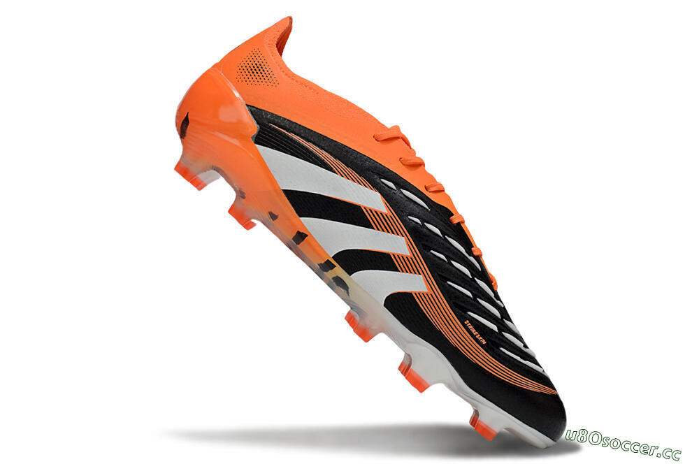 Men's Adidas Predator 25 Elite FG Firm Ground Low-Tops Football Boots - White/Black/Red 3