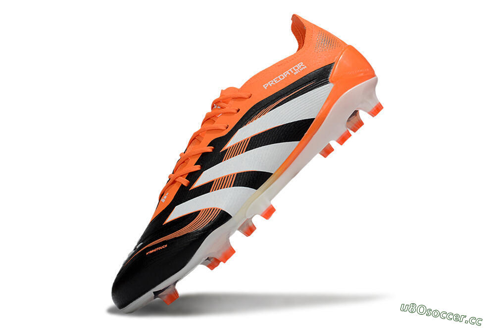 Men's Adidas Predator 25 Elite FG Firm Ground Low-Tops Football Boots - White/Black/Red 4