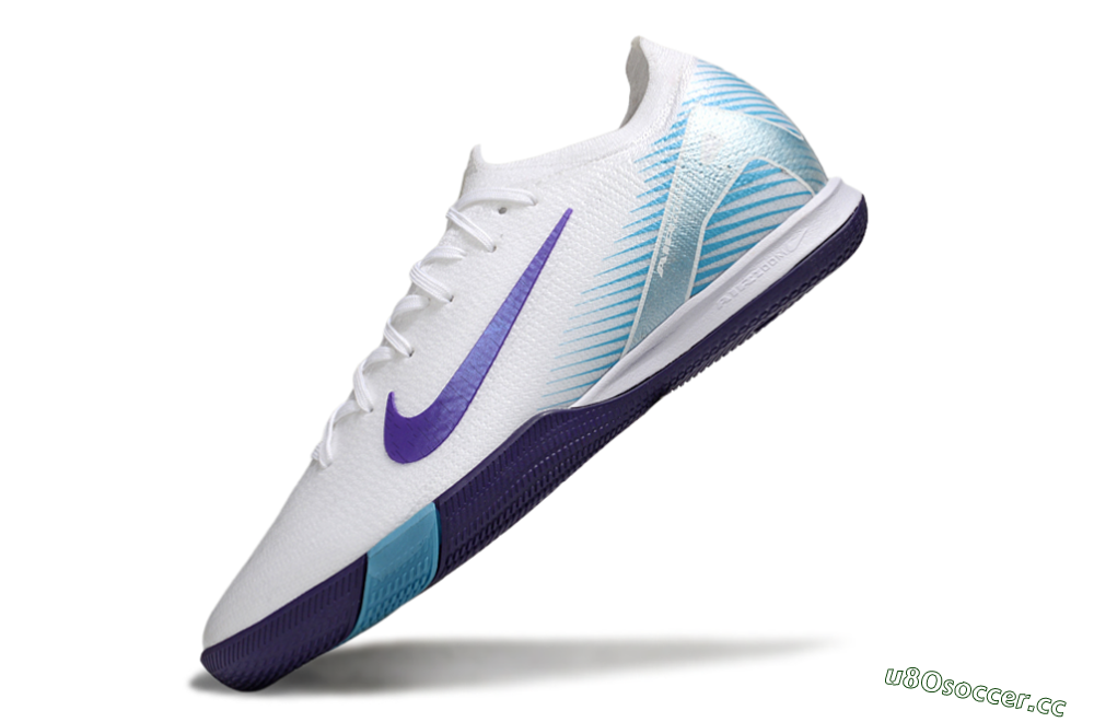 Men's Nike Air Zoom Mercurial Vapor 16 Elite IC Indoor & Futsal Low-Tops Football Shoes - White/Purple/Pink 5