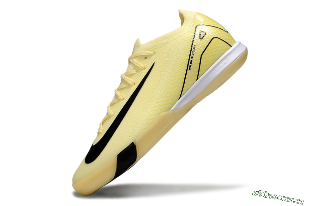 Men's Nike Air Zoom Mercurial Vapor 16 Elite IC Indoor & Futsal Low-Tops Football Shoes - Beige/Black/White 5