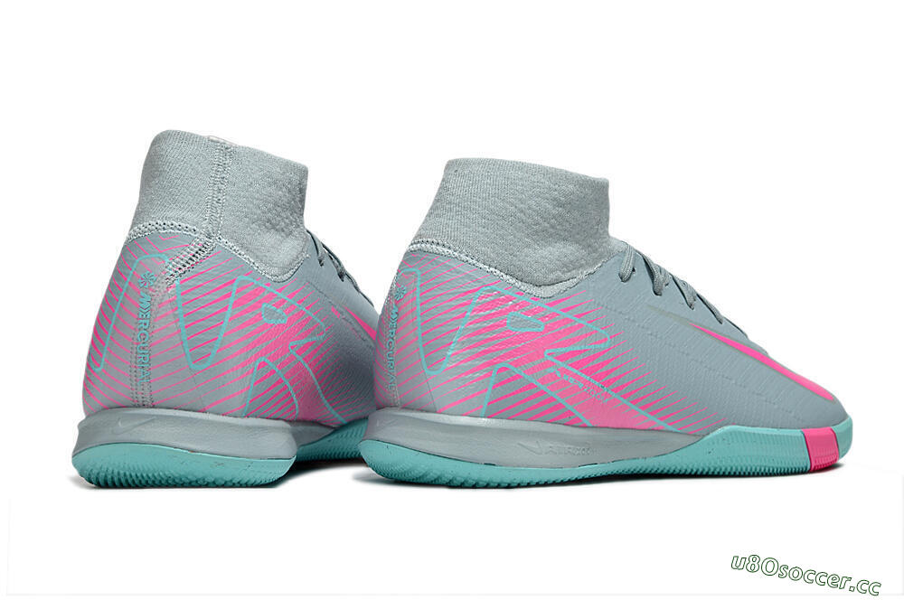 Men's Nike Air Zoom Mercurial Superfly 10 Elite IC Indoor & Futsal High-Tops Football Shoes - Jade/Pink 6