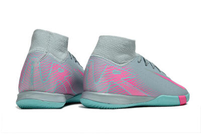Men's Nike Air Zoom Mercurial Superfly 10 Elite IC Indoor & Futsal High-Tops Football Shoes - Jade/Pink