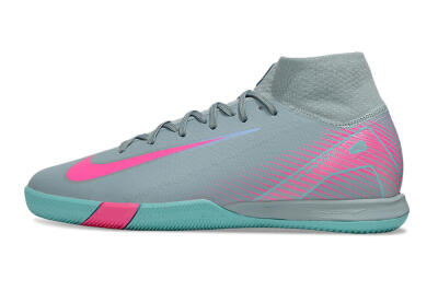 Men's Nike Air Zoom Mercurial Superfly 10 Elite IC Indoor & Futsal High-Tops Football Shoes - Jade/Pink
