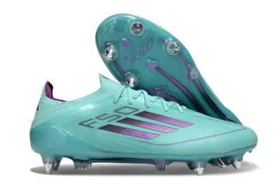 Men's Adidas F50 Elite SG Soft Ground Low-Tops Football Boots - Jade/Purple