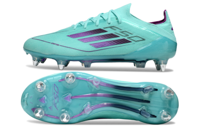 Men's Adidas F50 Elite SG Soft Ground Low-Tops Football Boots - Jade/Purple