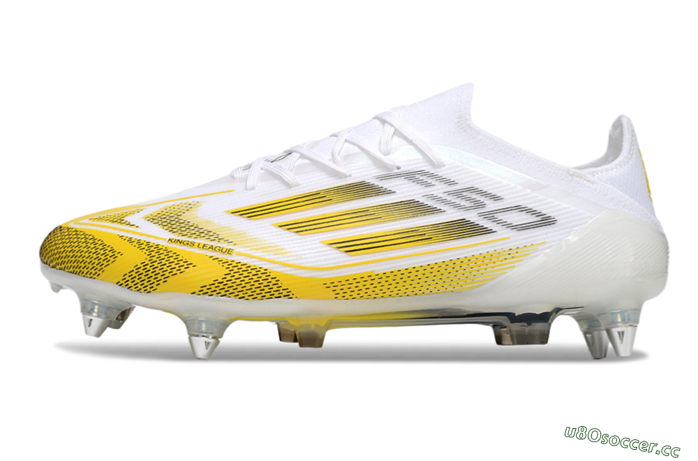 Men's Adidas F50 Elite SG Soft Ground Low-Tops Football Boots - White/Yellow 0