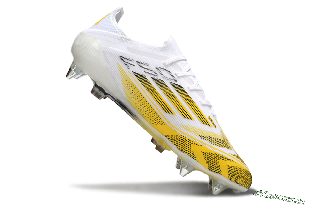 Men's Adidas F50 Elite SG Soft Ground Low-Tops Football Boots - White/Yellow 4