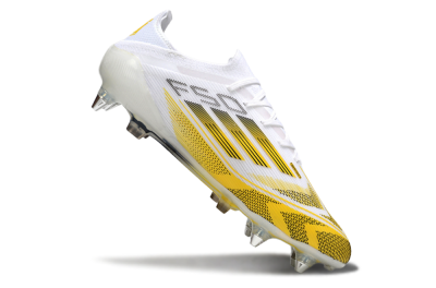 Men's Adidas F50 Elite SG Soft Ground Low-Tops Football Boots - White/Yellow
